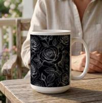 Roses - Floral Cups -  Large and Small Ceramic Mugs