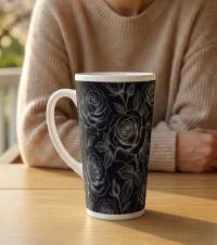 Latte 17oz Ceramic Mug - Coffee or Tea Cup, Extra Tall
