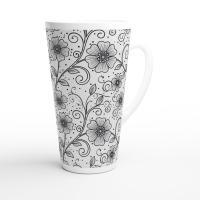Latte 17oz Ceramic Mug - Coffee or Tea Cup, Extra Tall