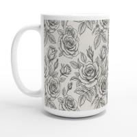 Roses - Floral Cups -  Large and Small Ceramic Mugs
