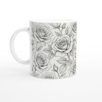 Roses - Floral Cups -  Large and Small Ceramic Mugs