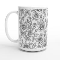 Roses - Floral Cups -  Large and Small Ceramic Mugs