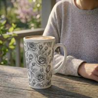 Latte 17oz Ceramic Mug - Coffee or Tea Cup, Extra Tall