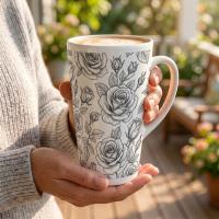 Latte 17oz Ceramic Mug - Coffee or Tea Cup, Extra Tall