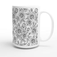Roses - Floral Cups -  Large and Small Ceramic Mugs