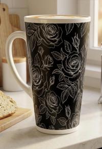 Latte 17oz Ceramic Mug - Coffee or Tea Cup, Extra Tall
