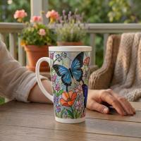 Latte 17oz Ceramic Mug - Coffee or Tea Cup, Extra Tall