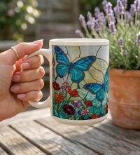 Butterfly Cups, Large and Small Mug Set