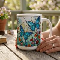 Butterfly Cups, Large and Small Mug Set