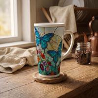 Latte 17oz Ceramic Mug - Coffee or Tea Cup, Extra Tall