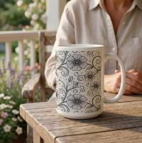 Floral Cups -  Large and Small Ceramic Mugs