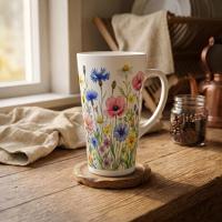 Latte 17oz Ceramic Mug - Coffee or Tea Cup, Extra Tall