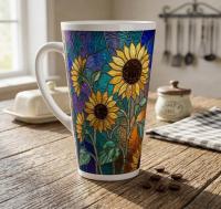Latte 17oz Ceramic Mug - Coffee or Tea Cup, Extra Tall