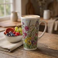 Latte 17oz Ceramic Mug - Coffee or Tea Cup, Extra Tall