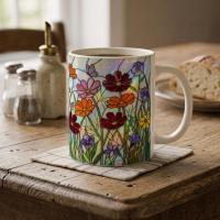 Floral Cups -  Large and Small Ceramic Mugs