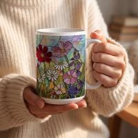 Floral Cups -  Large and Small Ceramic Mugs
