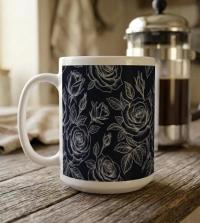 Roses - Floral Cups -  Large and Small Ceramic Mugs