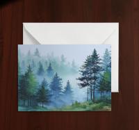 Forest Greeting Cards, Botanical Art, Blank Gift Cards