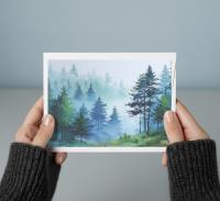 Forest Greeting Cards, Botanical Art, Blank Gift Cards