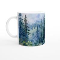 Forest Cups Set -  Large and Small Ceramic Mugs
