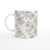 Roses, Floral Mugs, Large and Small Cup Set