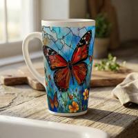 Latte 17oz Ceramic Mug - Coffee or Tea Cup, Extra Tall