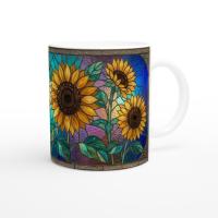Sunflower Cups Set -  Large and Small Ceramic Mugs