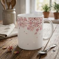 Floral Cups Set - Cherry Blossom, Large and Small Mug Set