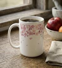 Floral Cups Set - Cherry Blossom, Large and Small Mug Set
