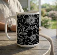 Floral Cups -  Large and Small Ceramic Mugs