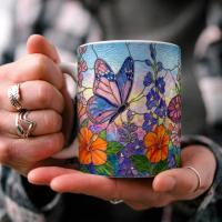 Butterfly Cups, Large and Small Mug Set