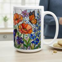 Butterfly Cups, Large and Small Mug Set