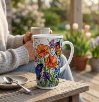 Latte 17oz Ceramic Mug - Coffee or Tea Cup, Extra Tall