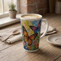 Latte 17oz Ceramic Mug - Coffee or Tea Cup, Extra Tall