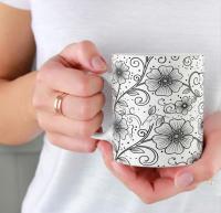 Floral Cups -  Large and Small Ceramic Mugs