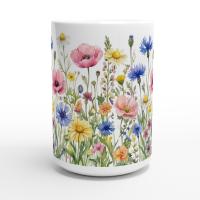 Floral Cups -  Large and Small Ceramic Mugs