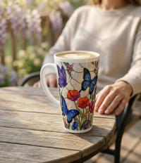 Latte 17oz Ceramic Mug - Coffee or Tea Cup, Extra Tall