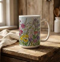 Floral Cups -  Large and Small Ceramic Mugs