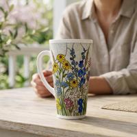 Latte 17oz Ceramic Mug - Coffee or Tea Cup, Extra Tall