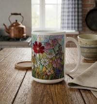Floral Cups -  Large and Small Ceramic Mugs
