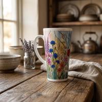 Latte 17oz Ceramic Mug - Coffee or Tea Cup, Extra Tall