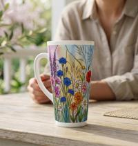 Latte 17oz Ceramic Mug - Coffee or Tea Cup, Extra Tall