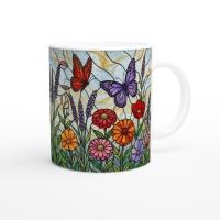 Butterfly Cups Set -  Large and Small Ceramic Mugs
