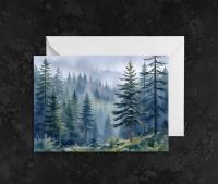Forest Greeting Cards, Botanical Art, Blank Gift Cards
