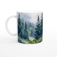 Forest Cups Set -  Large and Small Ceramic Mugs