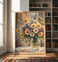 Floral Print - Framed or Unframed - Original Art - Print on Paper