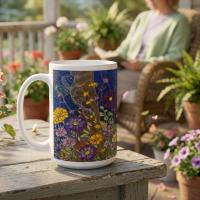 Floral Cups -  Large and Small Ceramic Mugs