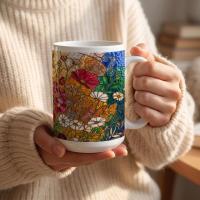 Floral Cups -  Large and Small Ceramic Mugs