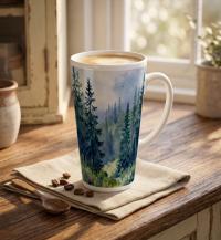 Latte 17oz Ceramic Mug - Coffee or Tea Cup, Extra Tall