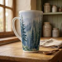 Latte 17oz Ceramic Mug - Coffee or Tea Cup, Extra Tall